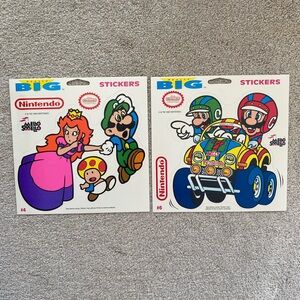 Vintage Nintendo 1990 Mello Smello Really Big Stickers #4 & #6